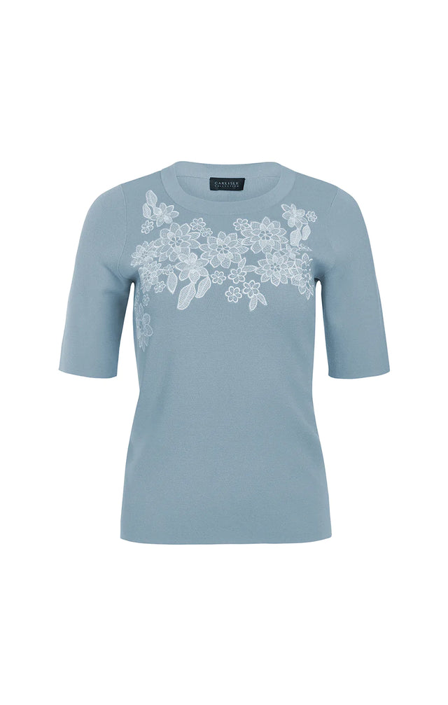 Pas De Deux - Lace-trimmed Knit Top