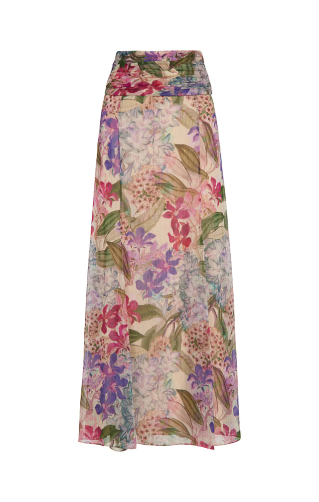 Purple Reign - Italian Floral Print Skirt