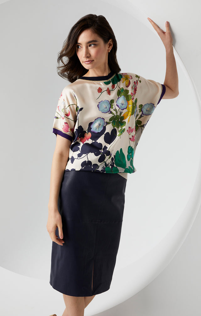 Festival - Printed Silk-front Sweater - Lookbook
