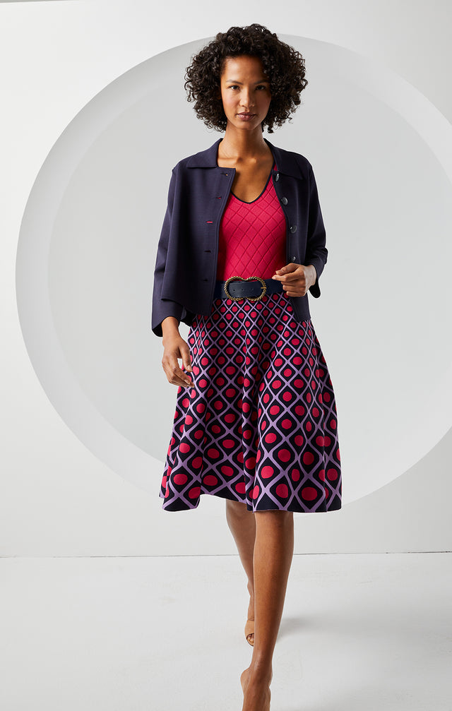 Cosmopolitan - Knit Jacquard Dress - Lookbook