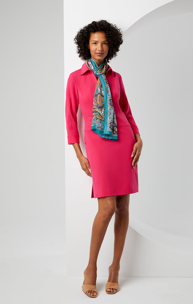 Sweet Pea - Tropical Pink Sheath Dress - Lookbook