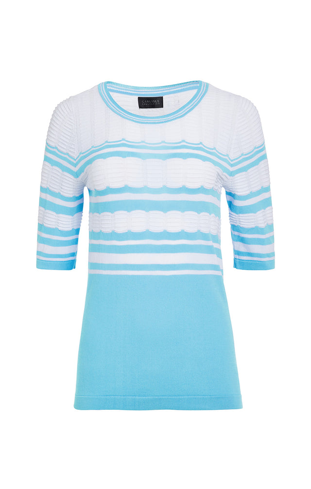 Fresca-Graduated-stripe Knit Top-Product Image