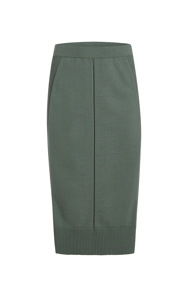 Esplanade - Cashmere-Softened Knit Skirt -  Product Image