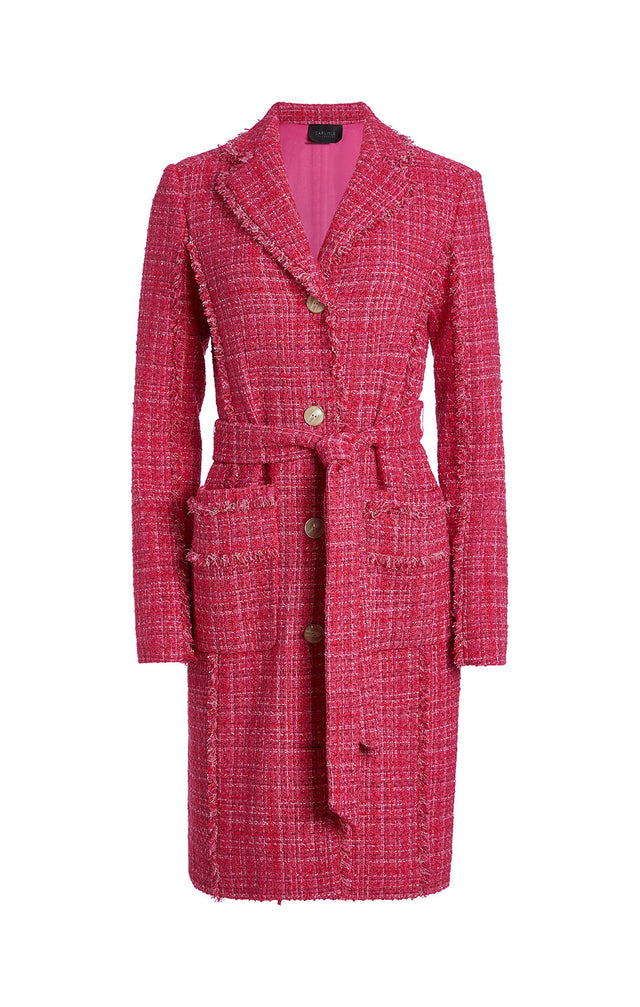 Eventide - Italian Tweed Coat & Belt -  Product Image