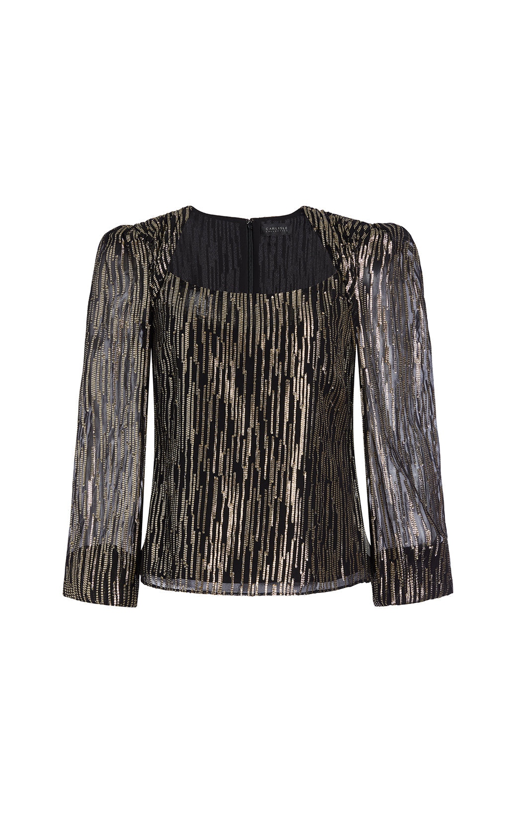 Gala - Skirt With Metallic Gold Stripe Jacquard -  Product Image