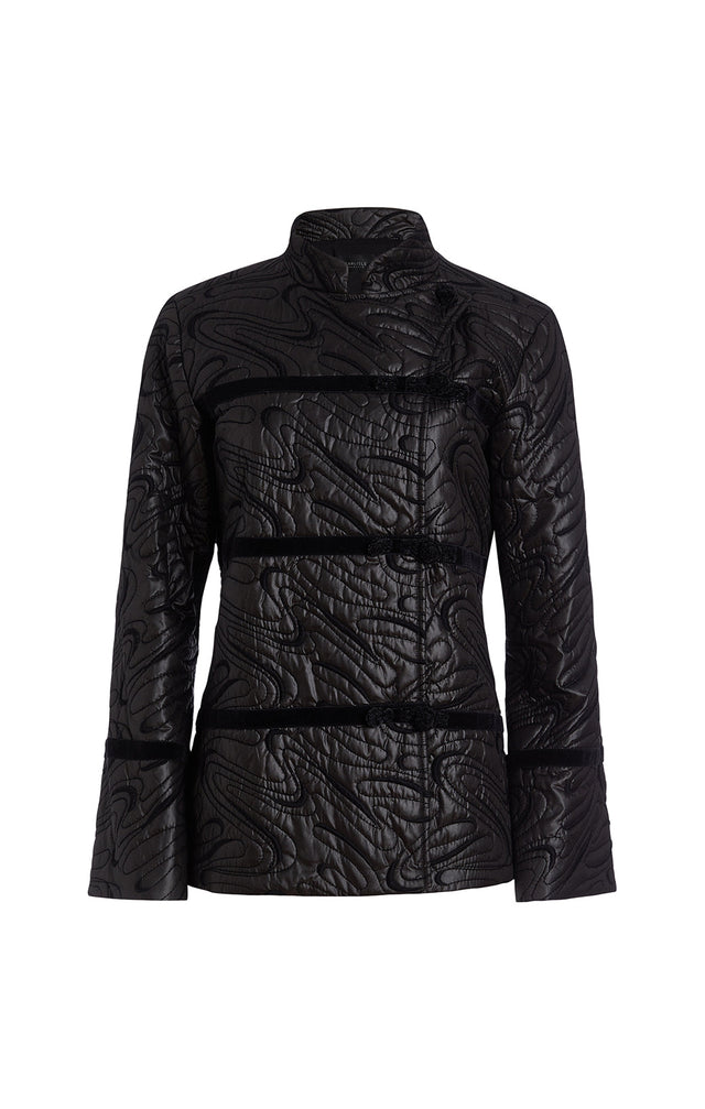 Moonbeams - Quilted Italian Satin Coat -  Product Image