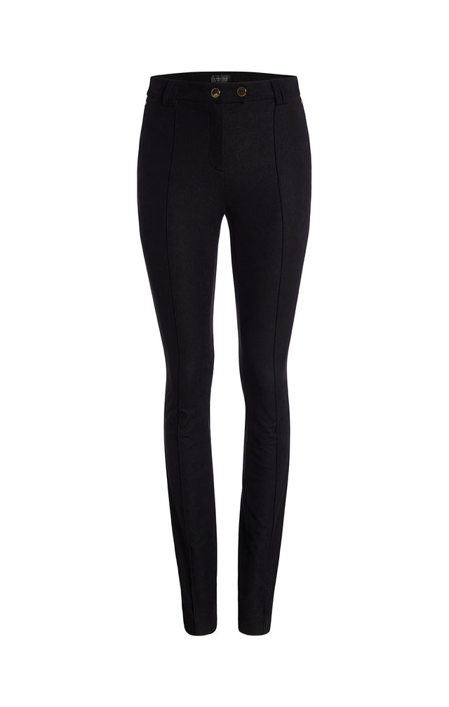 Show Jumper - Stretch Faux-Suede Leggings -  Product Image
