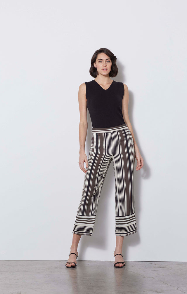 Derby Day - Silky Striped Pull-on Pants - On Model