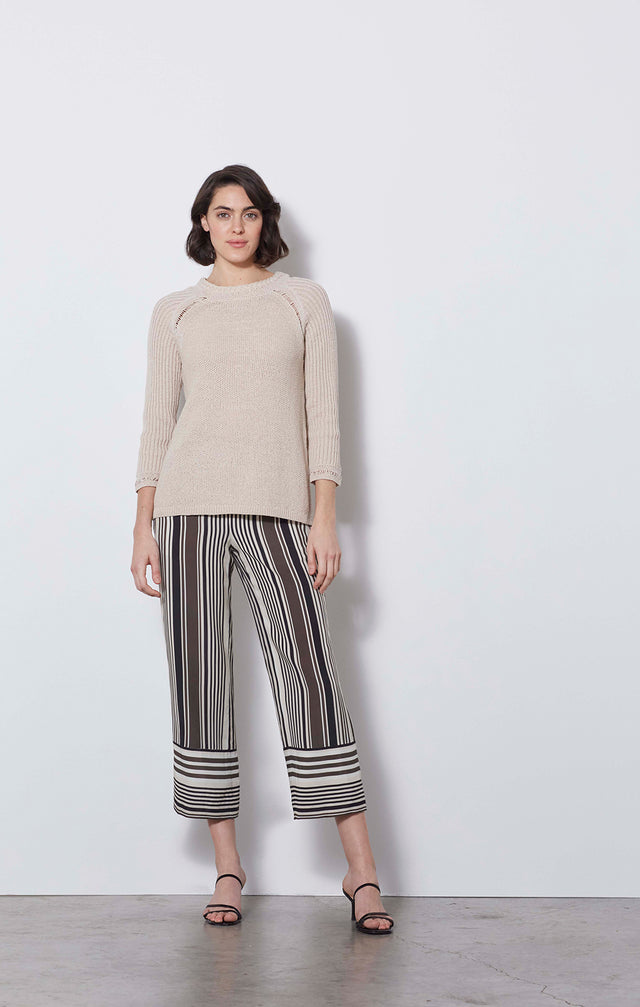 Derby Day - Silky Striped Pull-on Pants - On Model