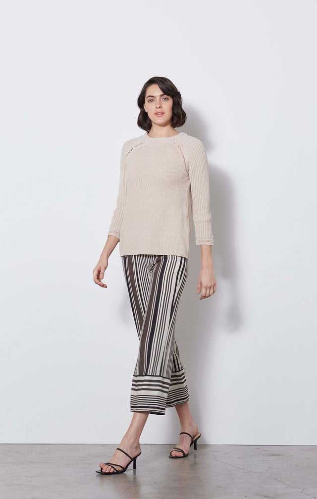 Derby Day - Silky Striped Pull-on Pants - On Model