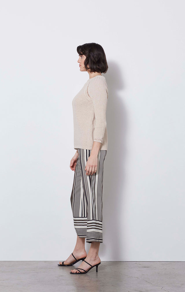 Derby Day - Silky Striped Pull-on Pants - On Model