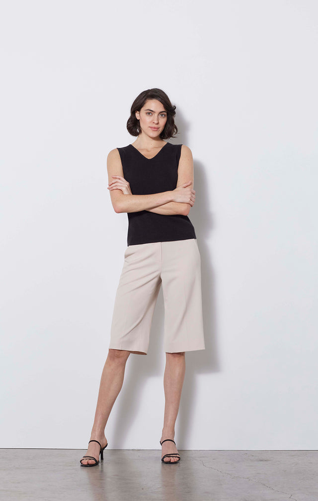 Citation  - Reversible Black Knit Shell - On Model