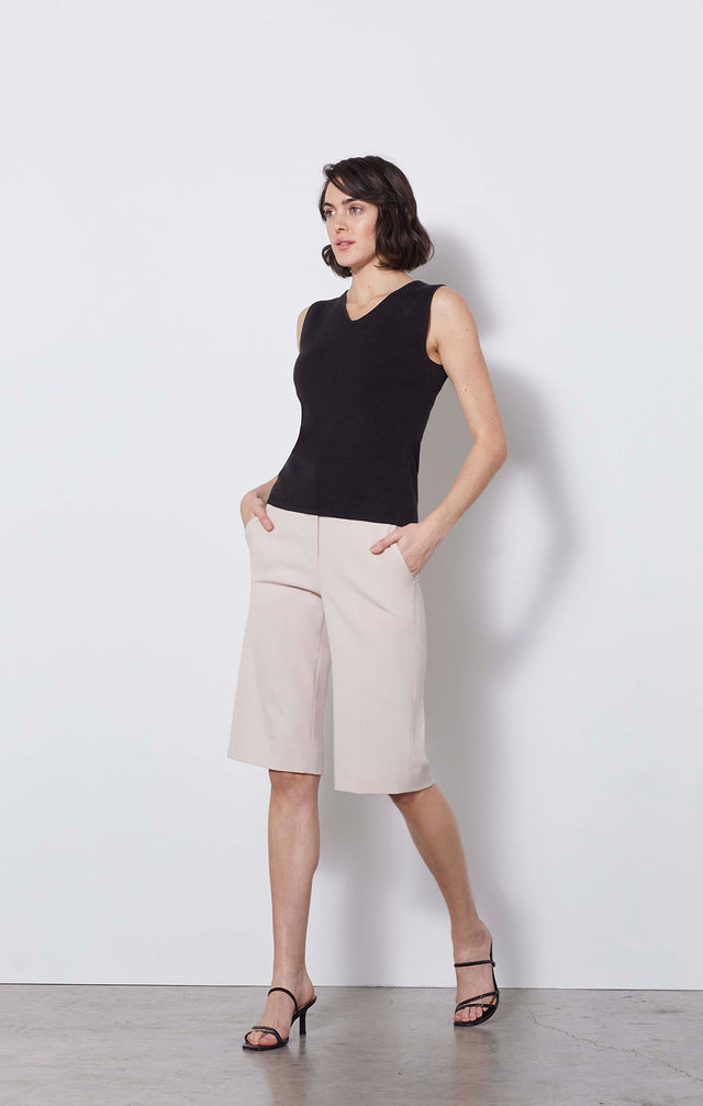 Citation  - Reversible Black Knit Shell - On Model
