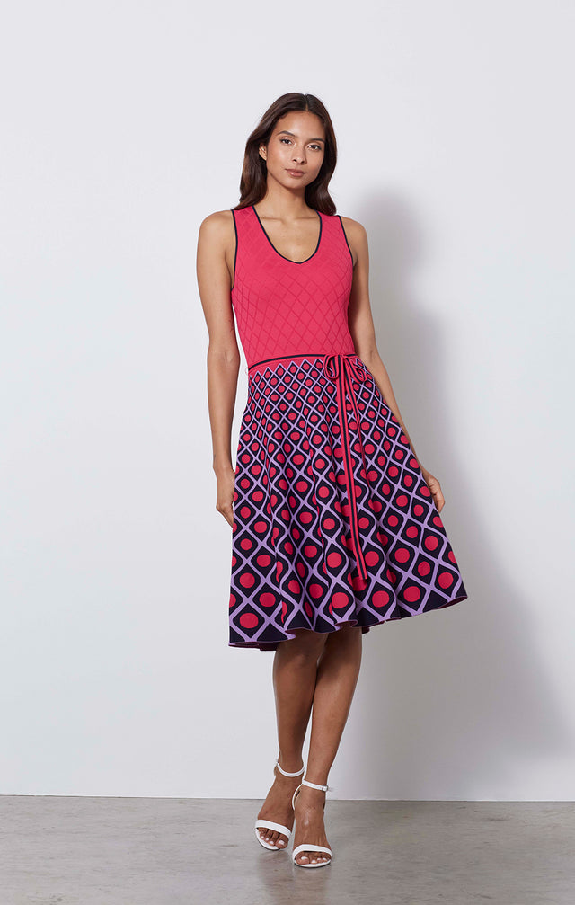 Cosmopolitan - Knit Jacquard Dress - On Model