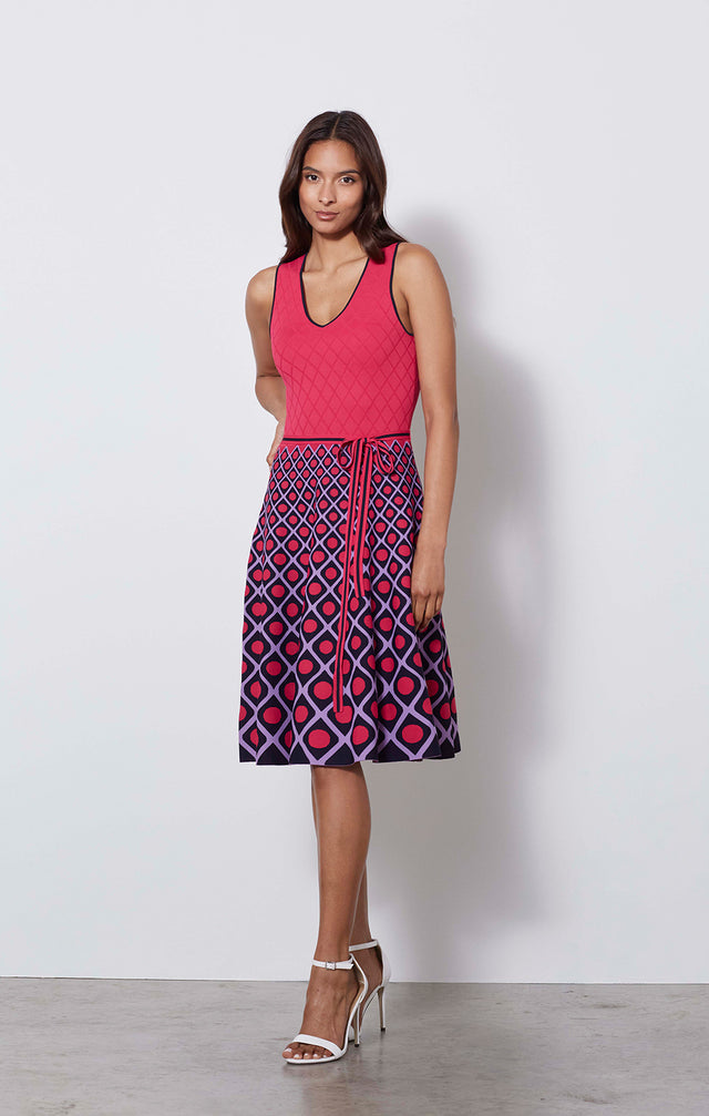 Cosmopolitan - Knit Jacquard Dress - On Model
