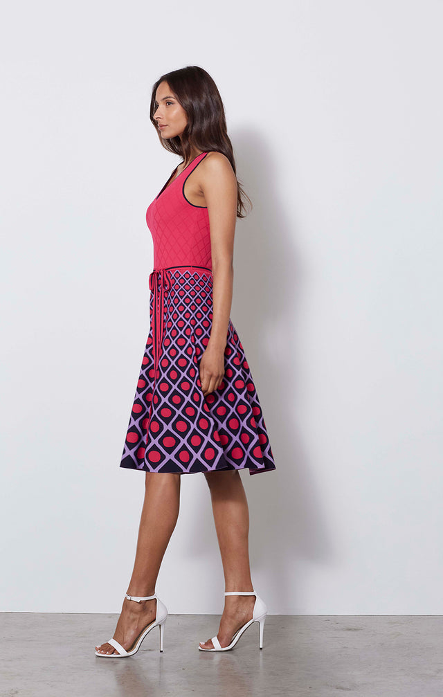 Cosmopolitan - Knit Jacquard Dress - On Model