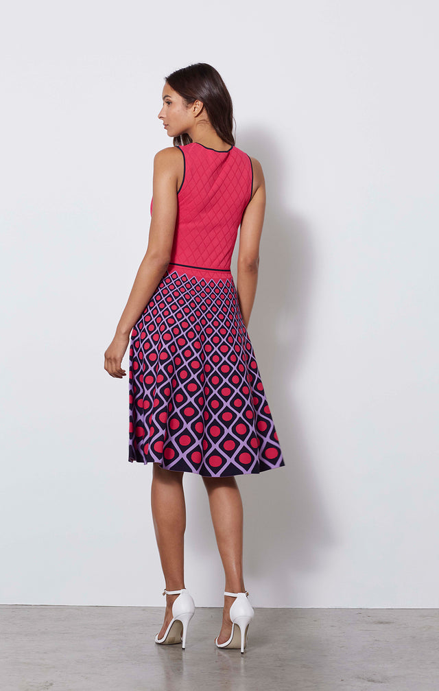 Cosmopolitan - Knit Jacquard Dress - On Model