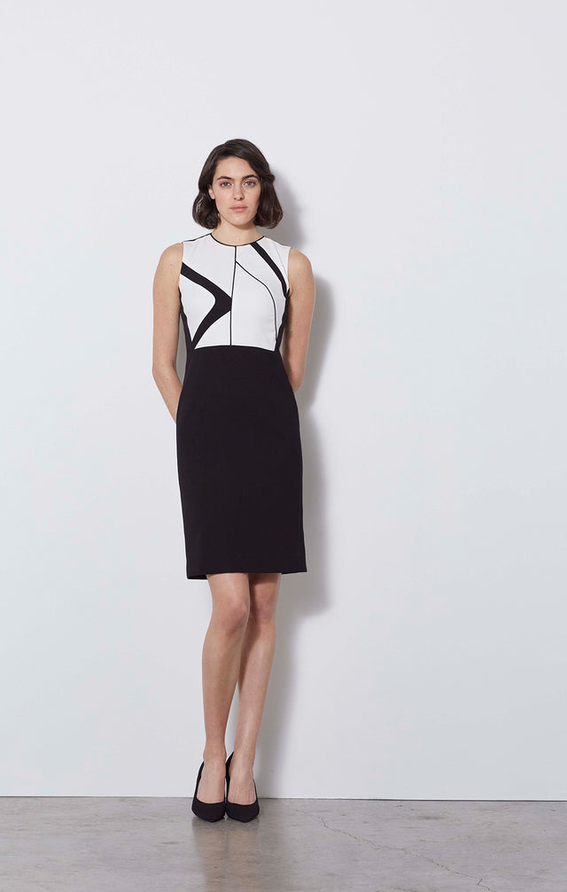 Obsidian - Colorblock Dress - On Model