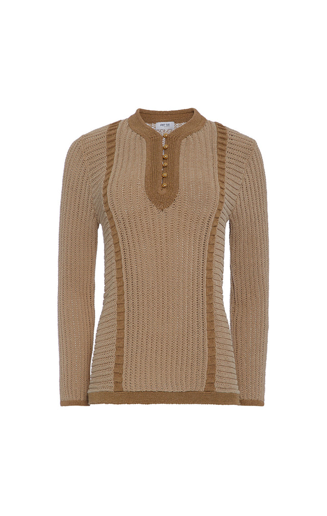Refresh- 1/4 Button, Pullover, knit sweater