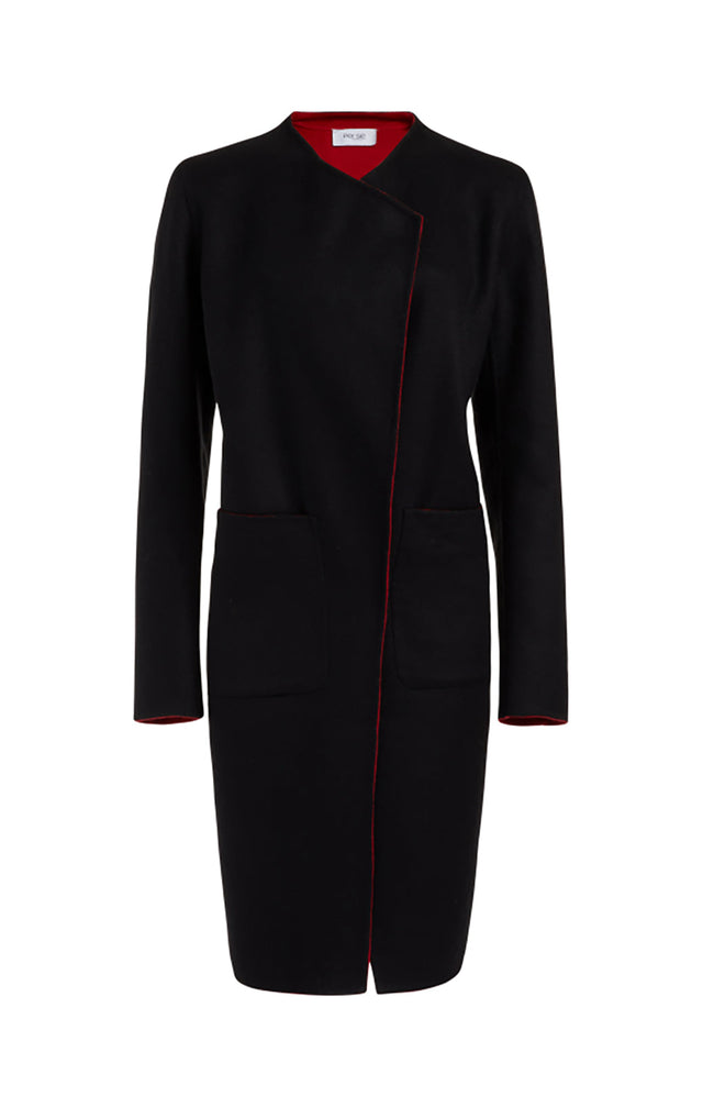 Black Cherry - Double-Faced Blend Coat - Product Image
