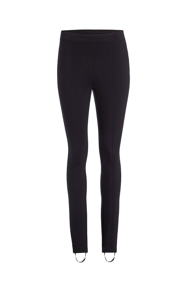 Lady Keith - Black Pull-On Ponte-Knit Stirrup Leggings -  Product Image